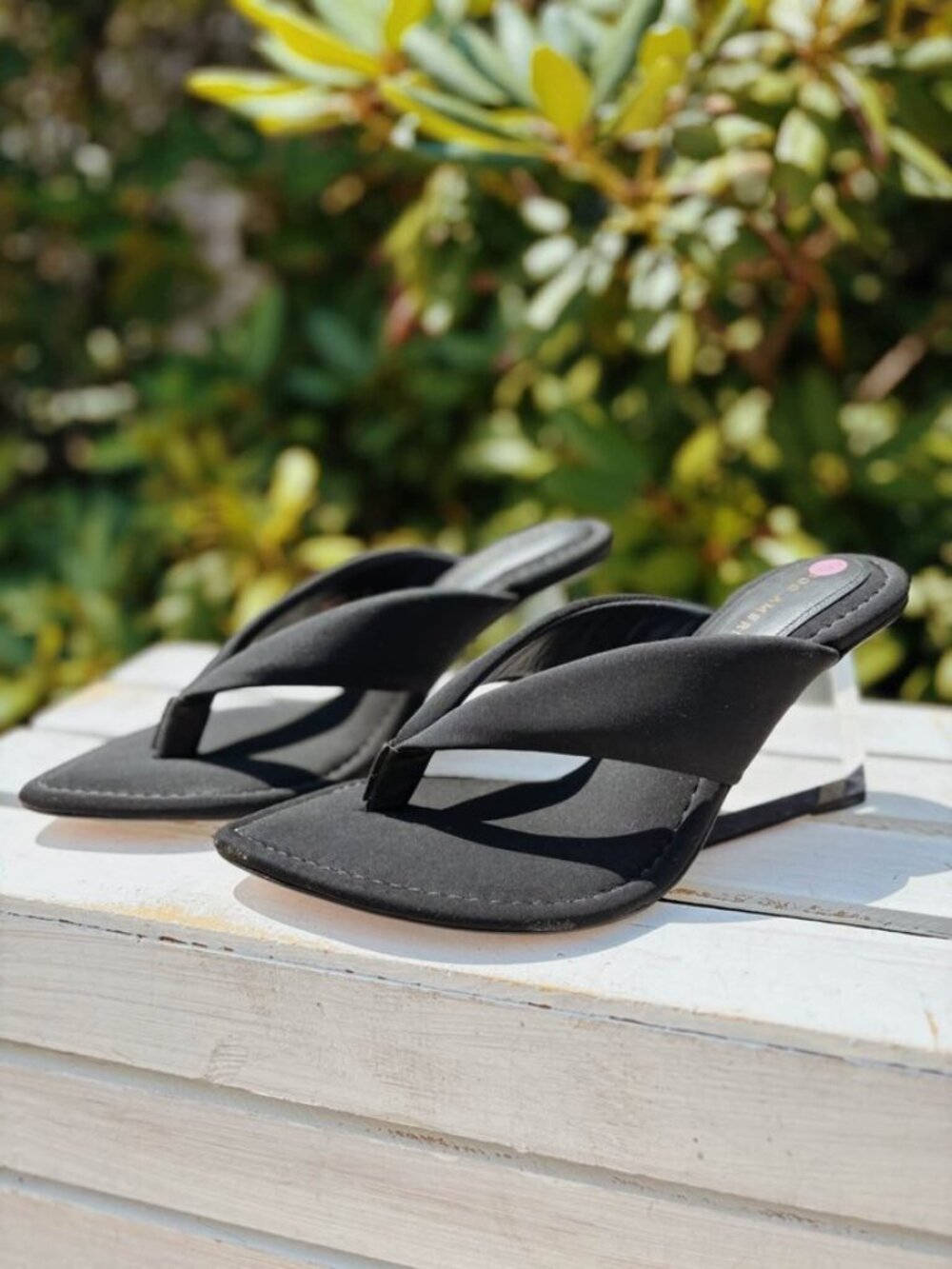 Good American Cinderella Wedge Thong Sandals - Size 9